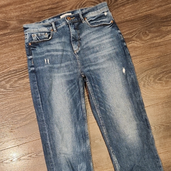 ❤️ LOFT HIGH RISE STRAIGHT CROP JEANS, 4 (27) - Picture 3 of 9